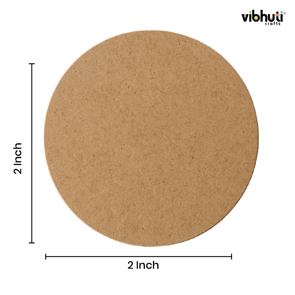 MDF Circle Base (2 inch, Pack of 6)