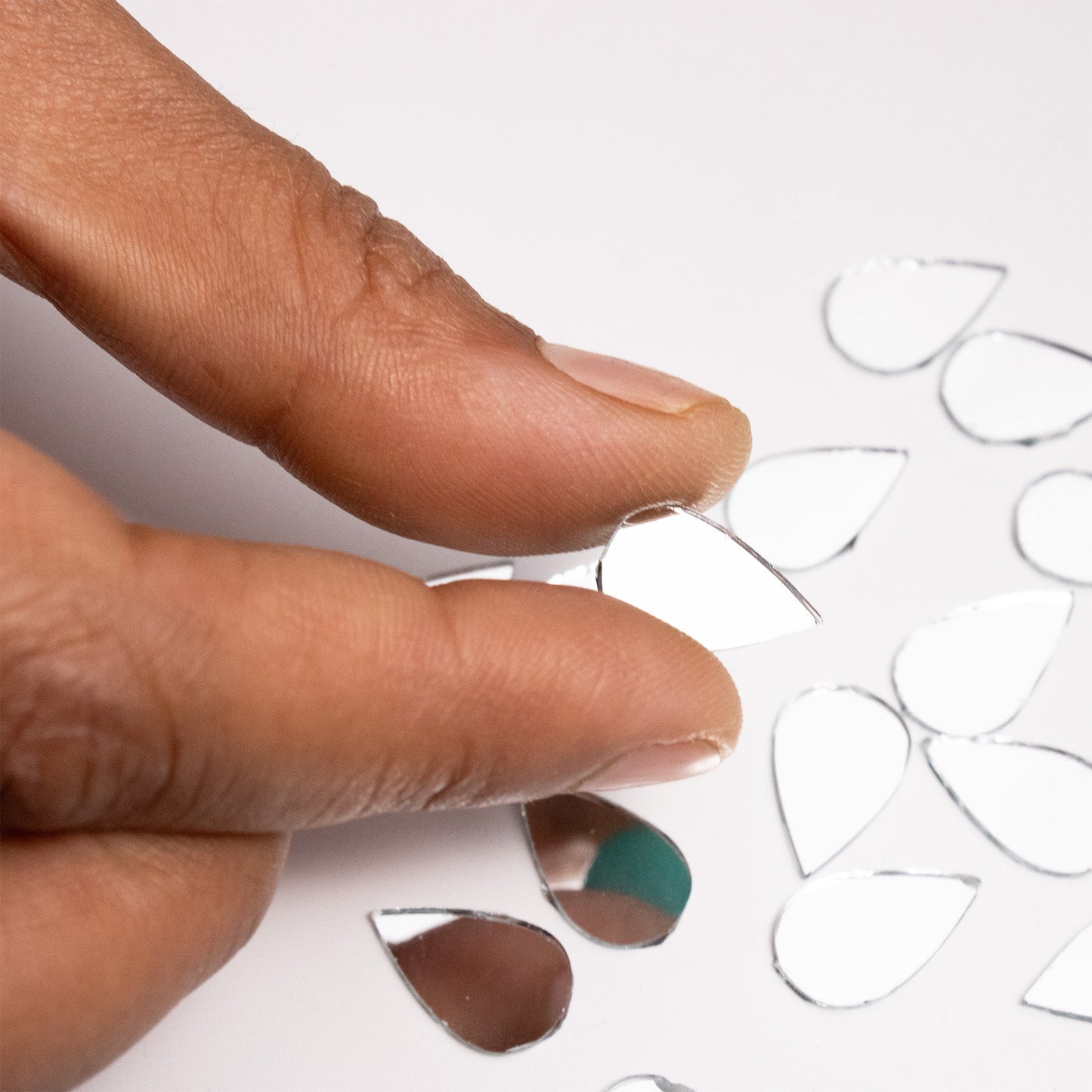 Almond Shape Mirror Cutouts (10mm, 378 Pieces) - VibhutiCrafts