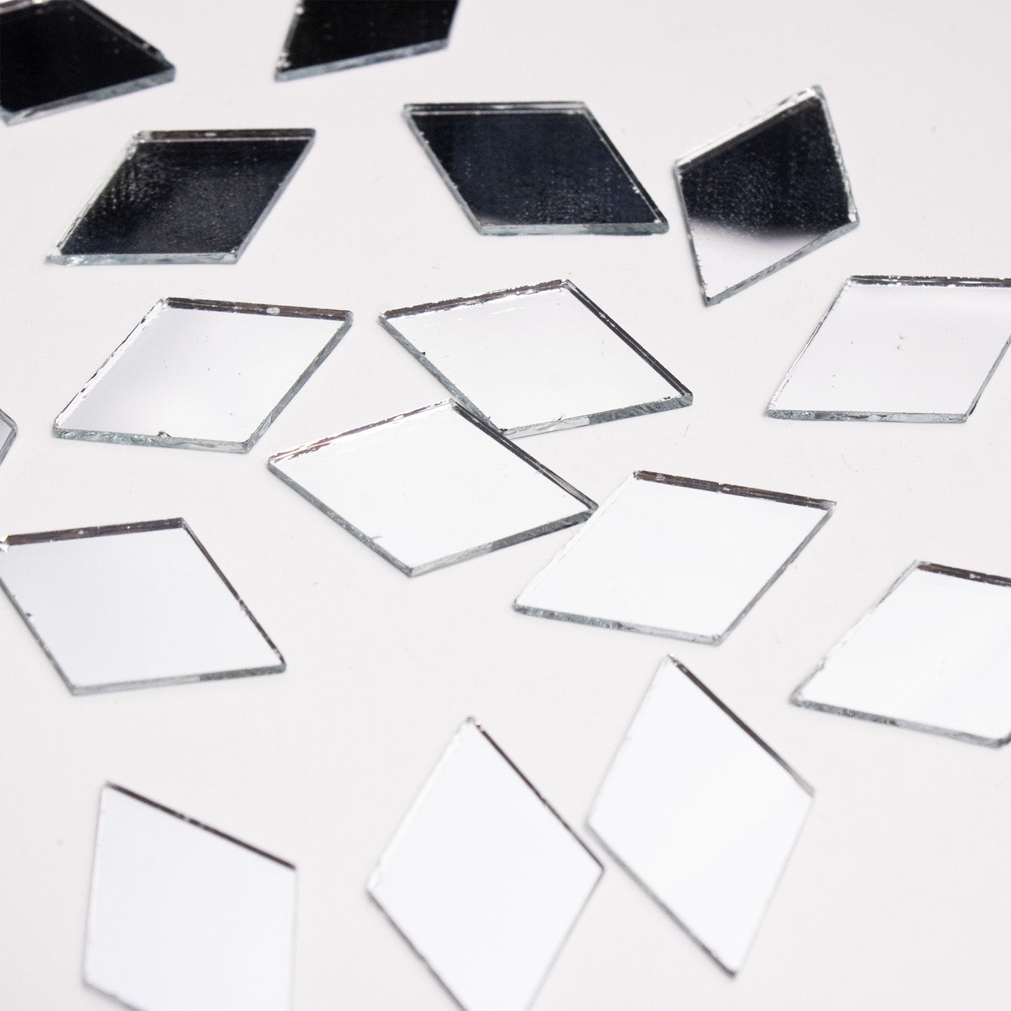 Diamond Shape Mirror Cutouts (14mm, 234 Pieces) - VibhutiCrafts