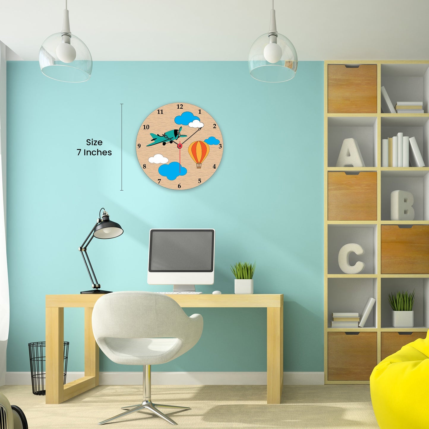 DIY Sky Adventure Clock Kit | MDF Board, Paints & Clock Mechanism - VibhutiCrafts