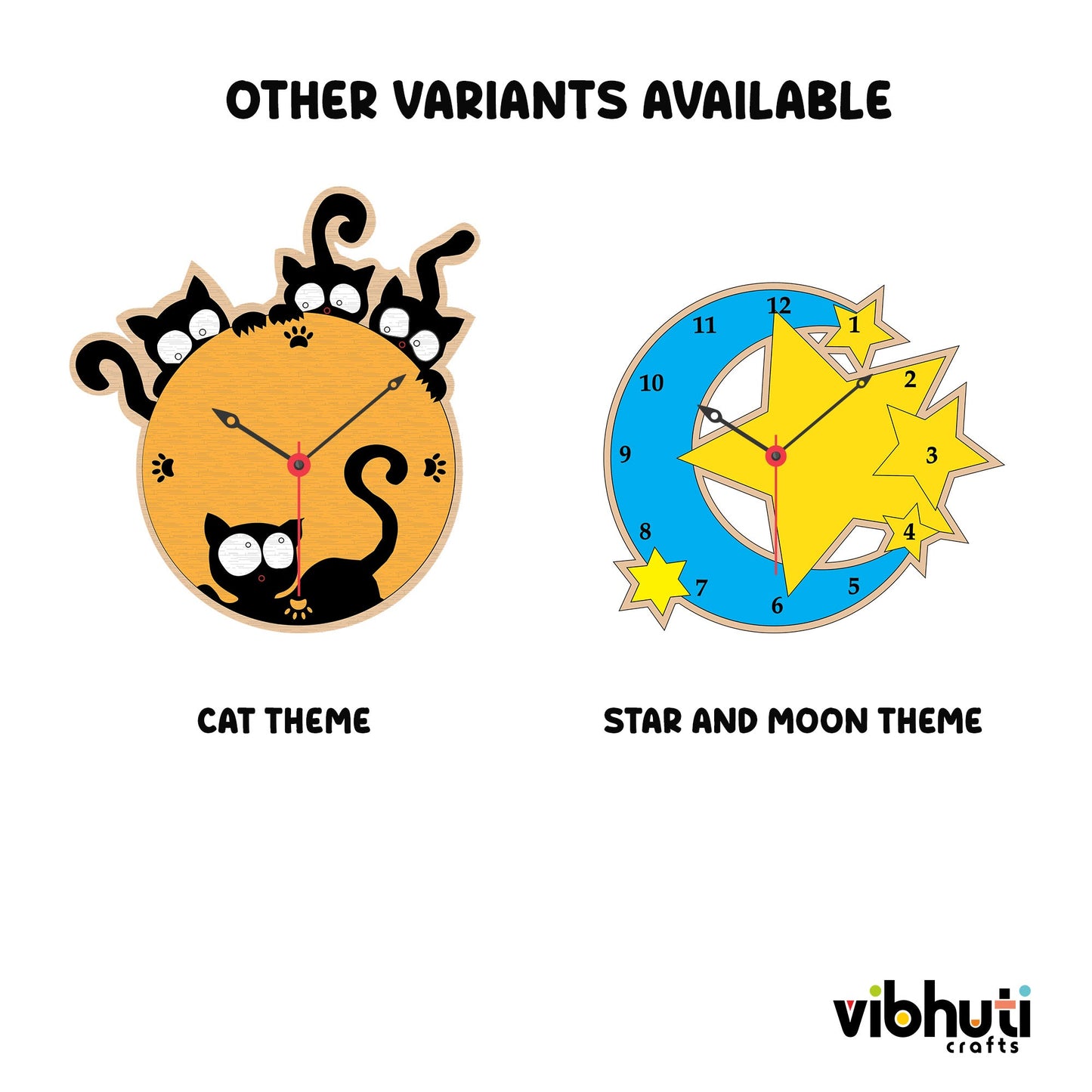 DIY Sky Adventure Clock Kit | MDF Board, Paints & Clock Mechanism - VibhutiCrafts