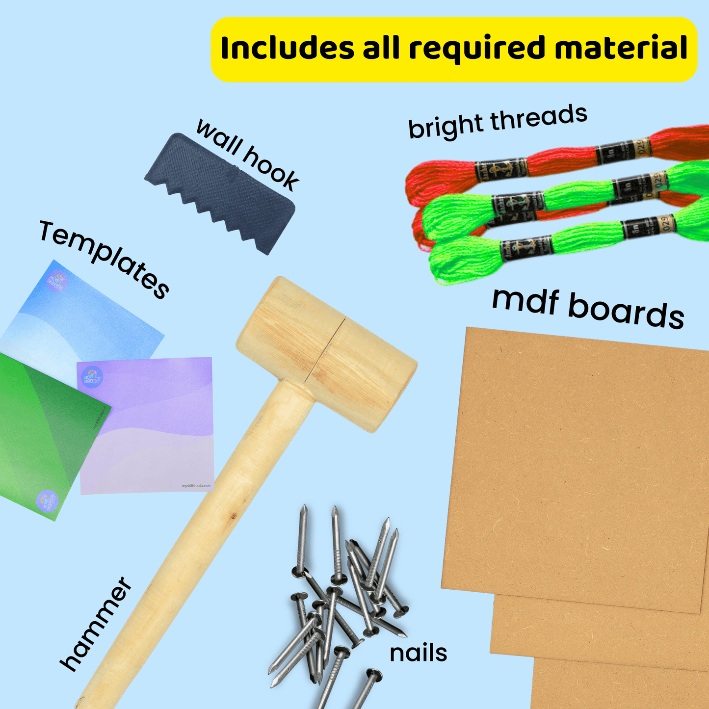 DIY String Art Kit for Kids β Creative Nail & Thread Craft Set - VibhutiCrafts