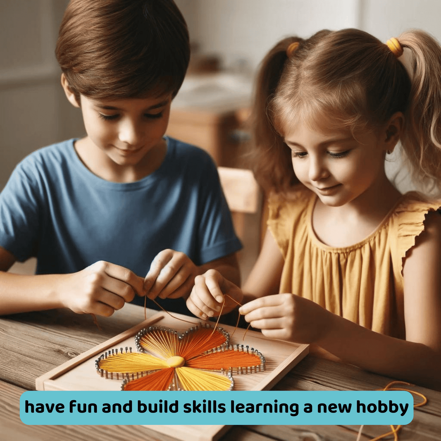 DIY String Art Kit for Kids β Creative Nail & Thread Craft Set - VibhutiCrafts