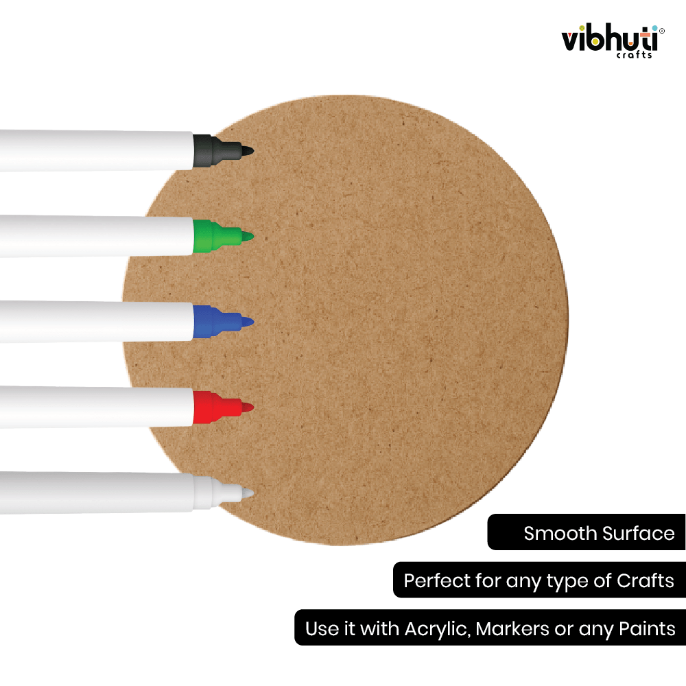 MDF Circle Base (10 inch, Pack of 6) - VibhutiCrafts