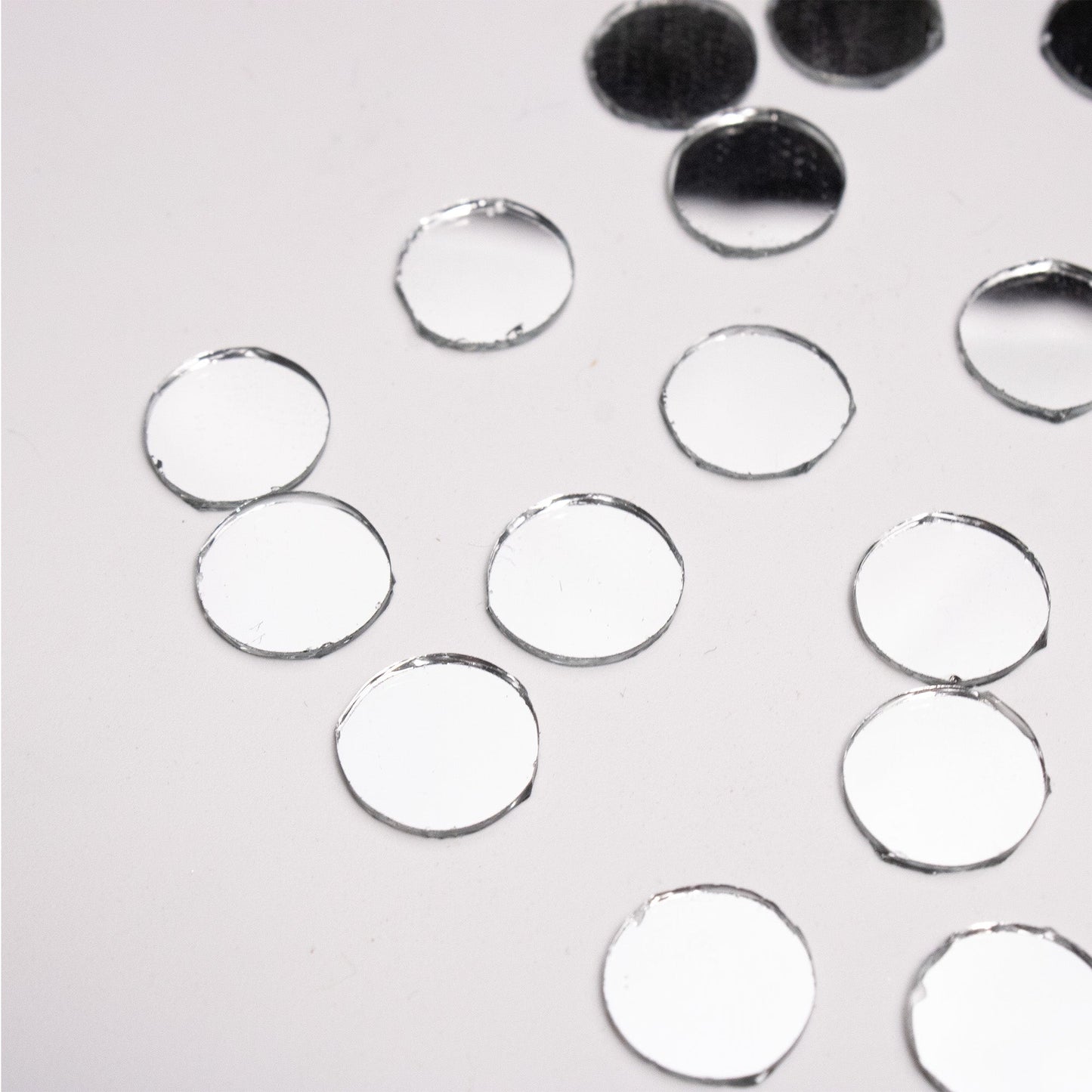 Round Shape Mirror Cutouts (14mm, 216 Pieces) - VibhutiCrafts
