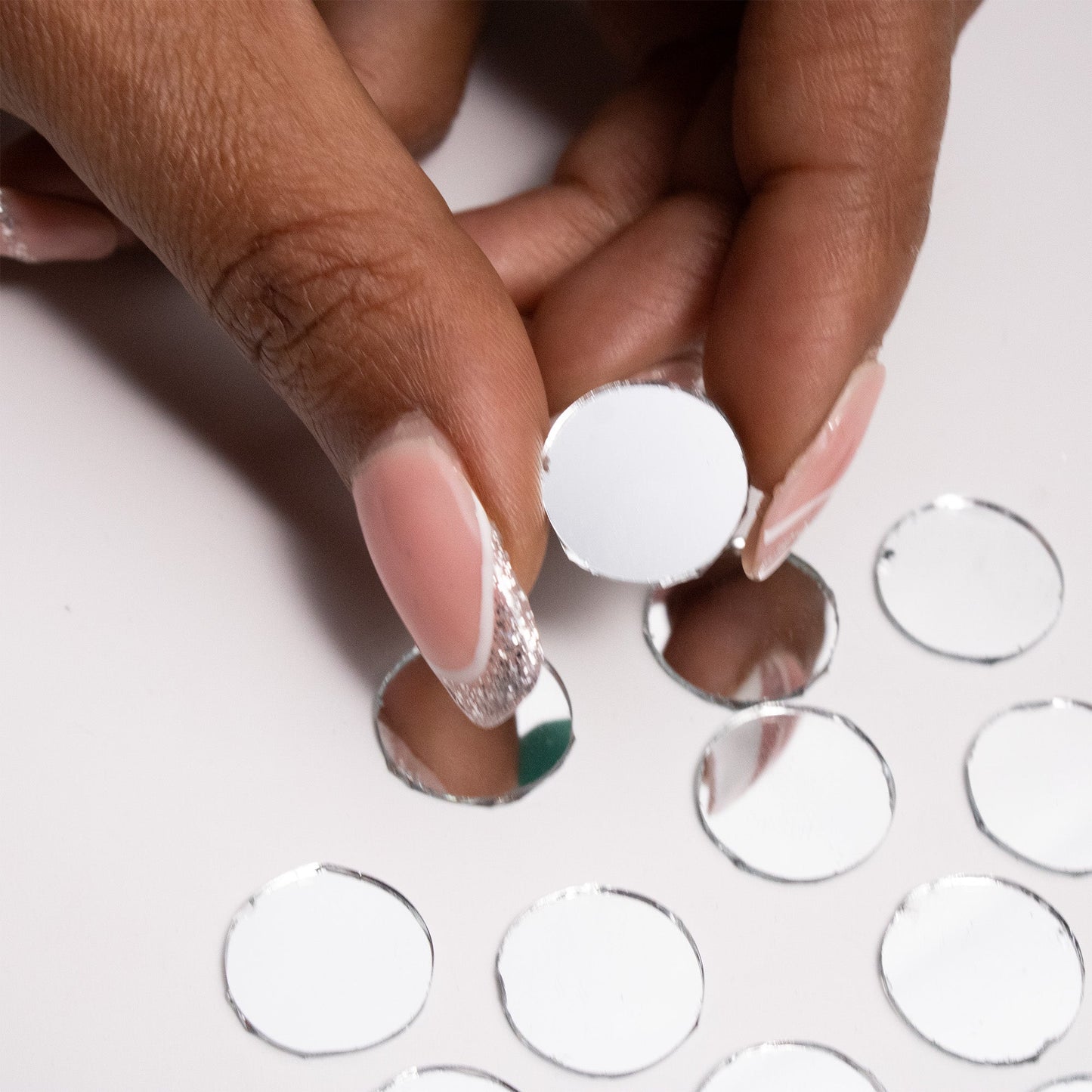 Round Shape Mirror Cutouts (14mm, 216 Pieces) - VibhutiCrafts