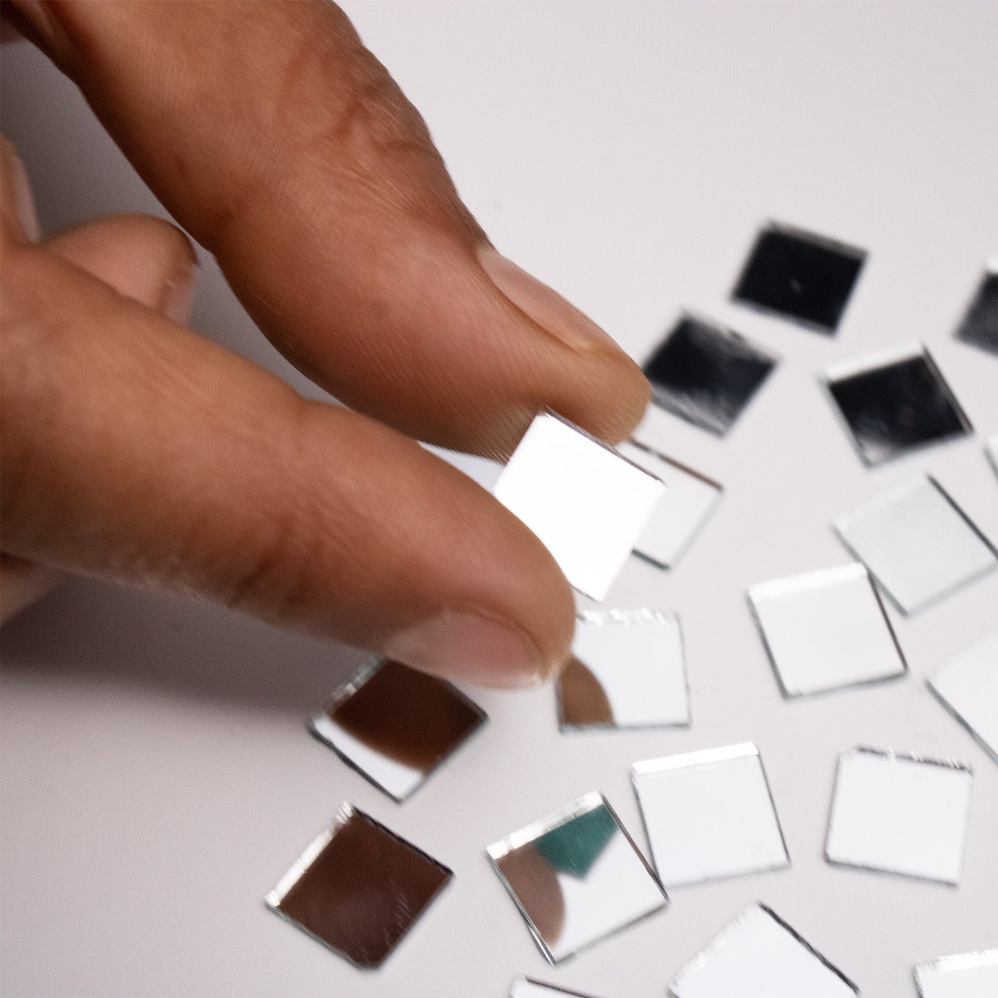Square Shape Mirror Cutouts (9mm, 417 Pieces) - VibhutiCrafts