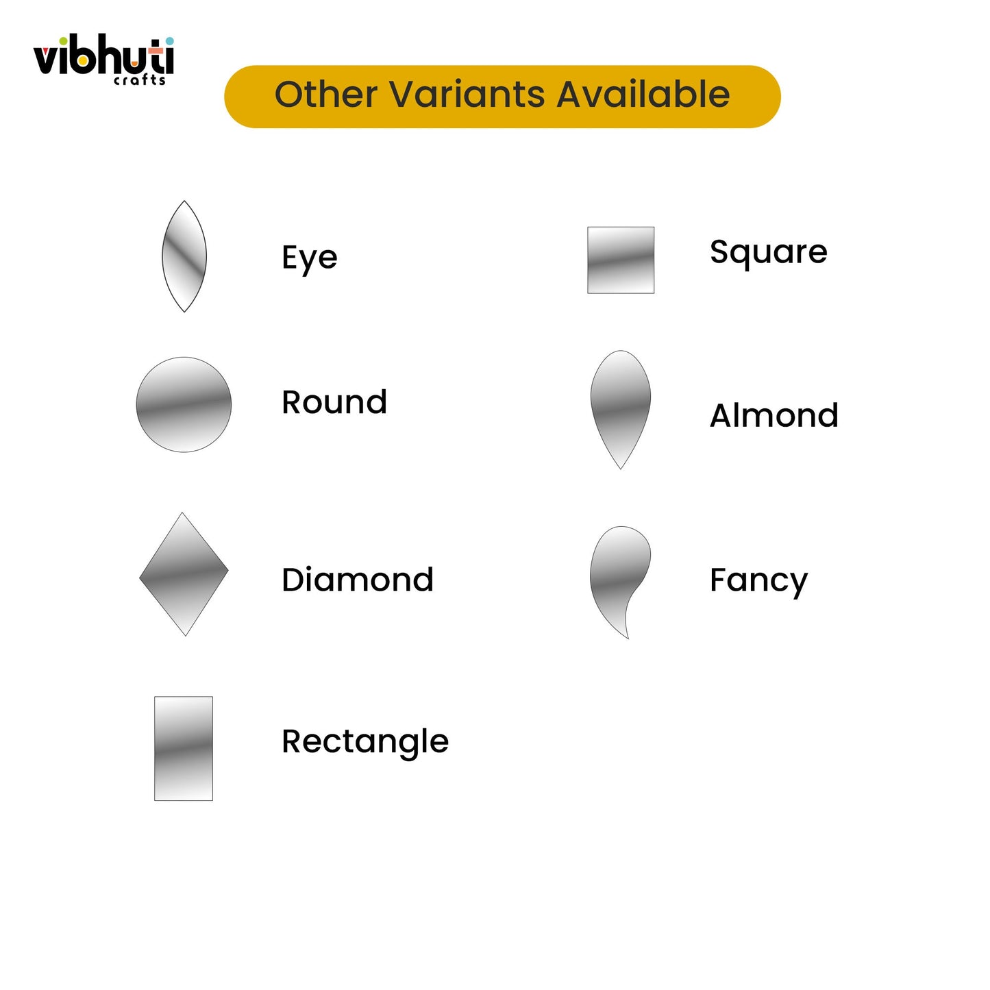 Triangle Shape Mirror Cutouts (10mm, 869 Pieces) - VibhutiCrafts
