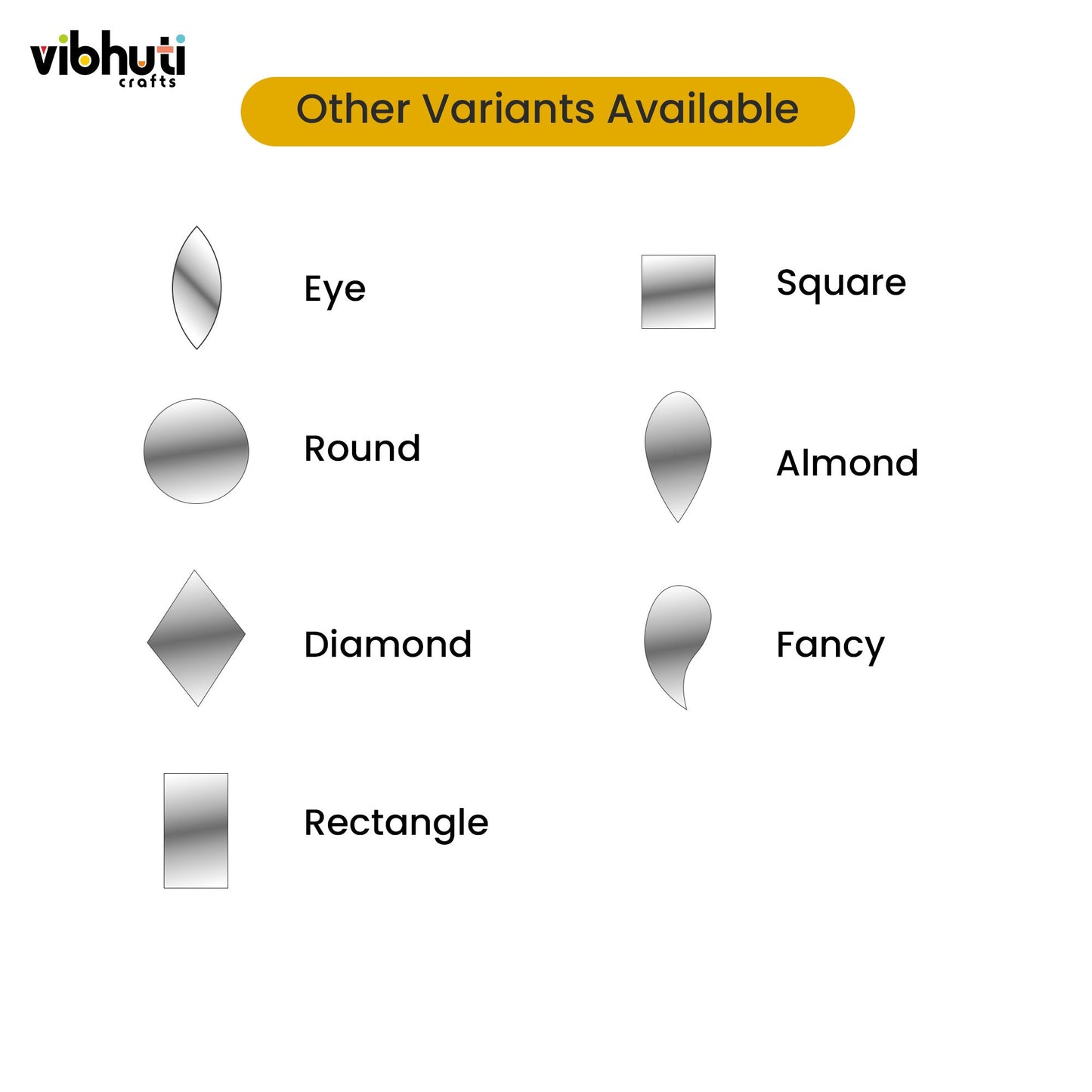 Triangle Shape Mirror Cutouts (12mm, 595 Pieces) - VibhutiCrafts