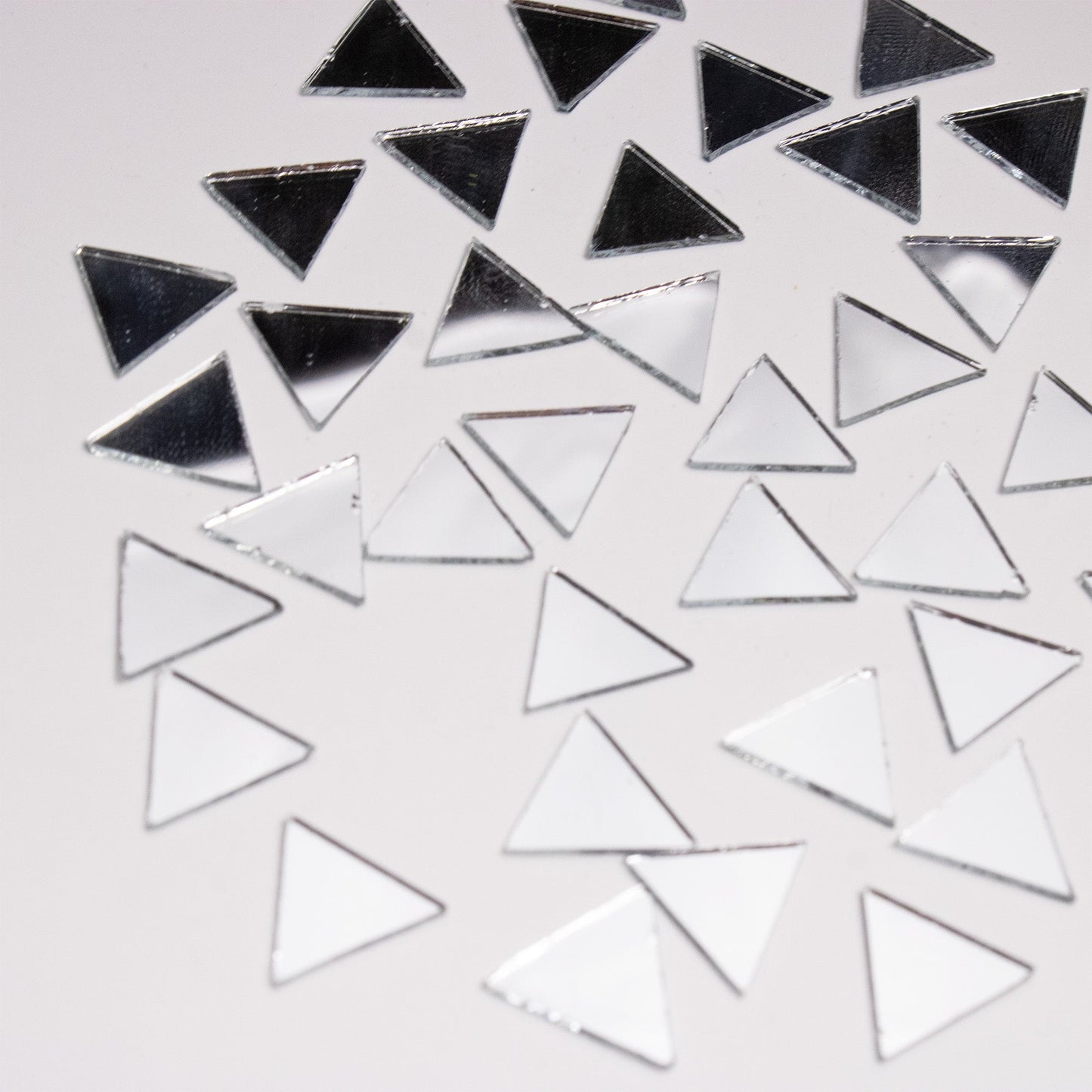 Triangle Shape Mirror Cutouts (14mm, 380 Pieces) - VibhutiCrafts
