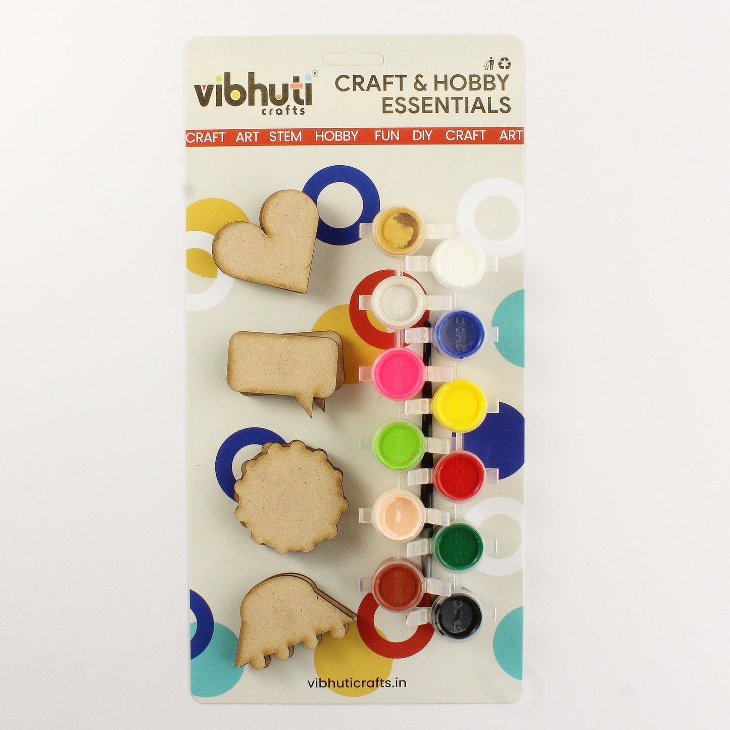 VibhutiCrafts DIY Fridge Magnet Painting Kit: Pack of 8 Magnets in 4 Unique Designs for Kids and Adults, Perfect for Custom Decorative Magnets, Party Activities, and Return Gifts - MySkillShaala