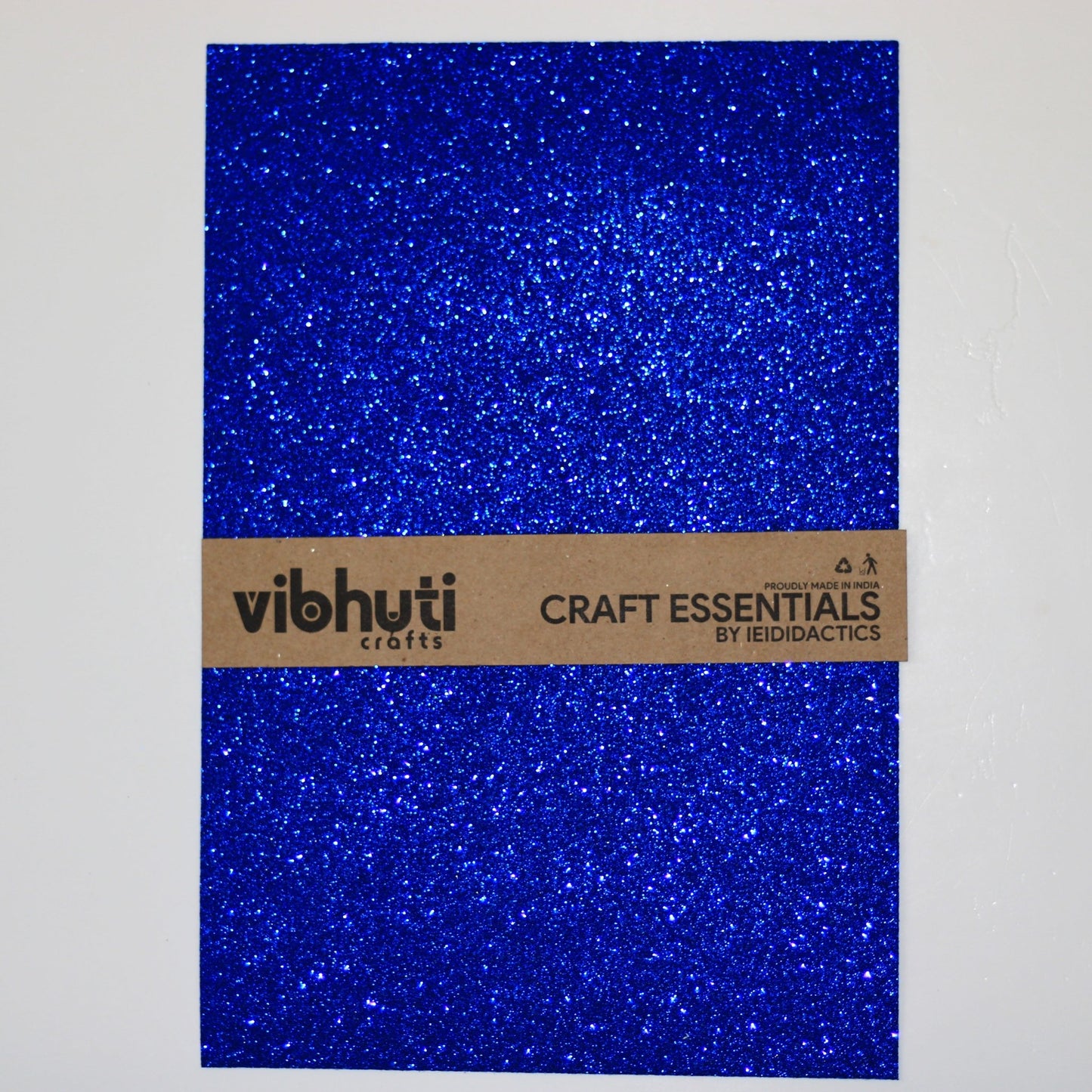 Glitter Eva Foam Sheet - A4, Pack of 10 (Single Color) Blue - MySkillShaala