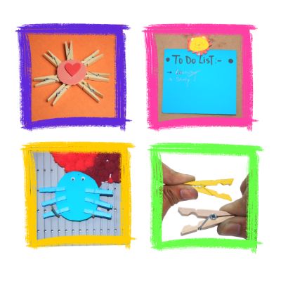 Multicolored Wooden Pegs - 1 inch(extra small) - MySkillShaala