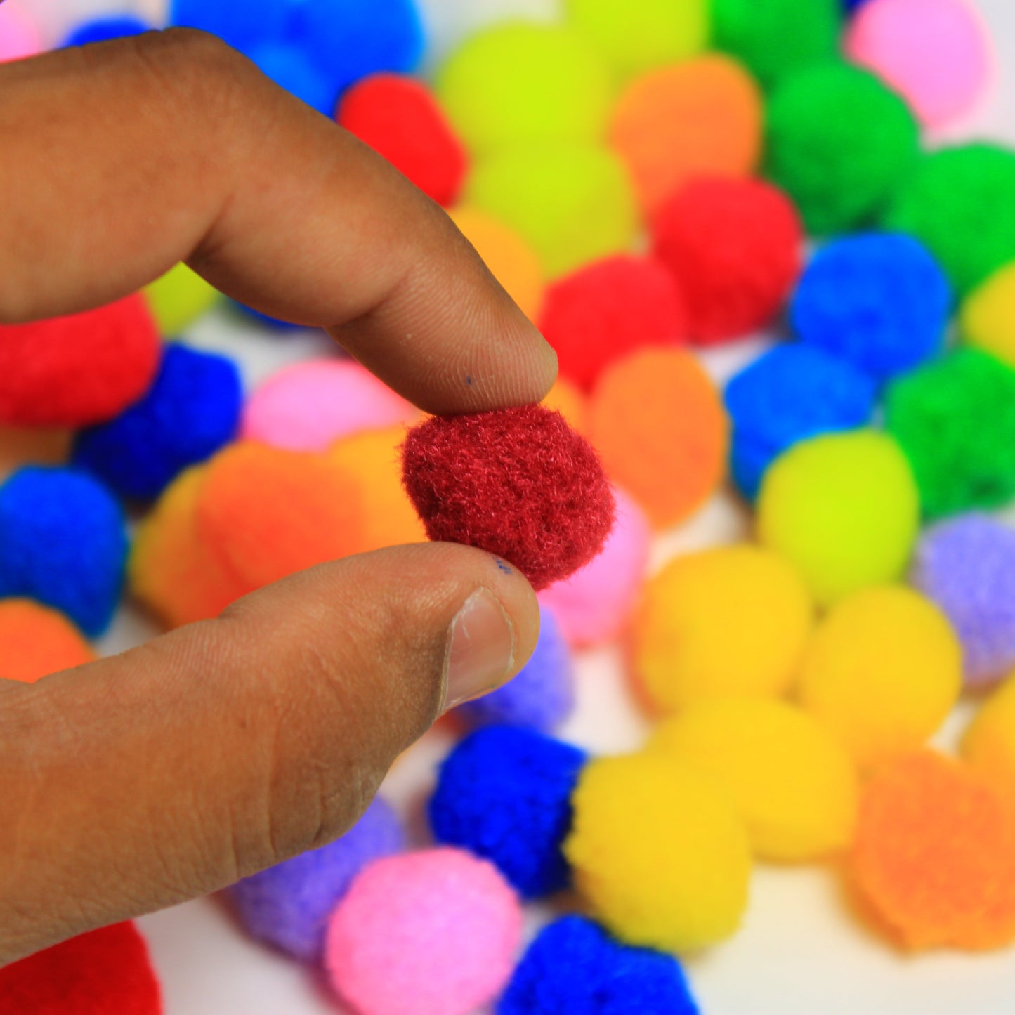 Pom Pom for Crafts - 2 cm (Assorted Colors) - MySkillShaala