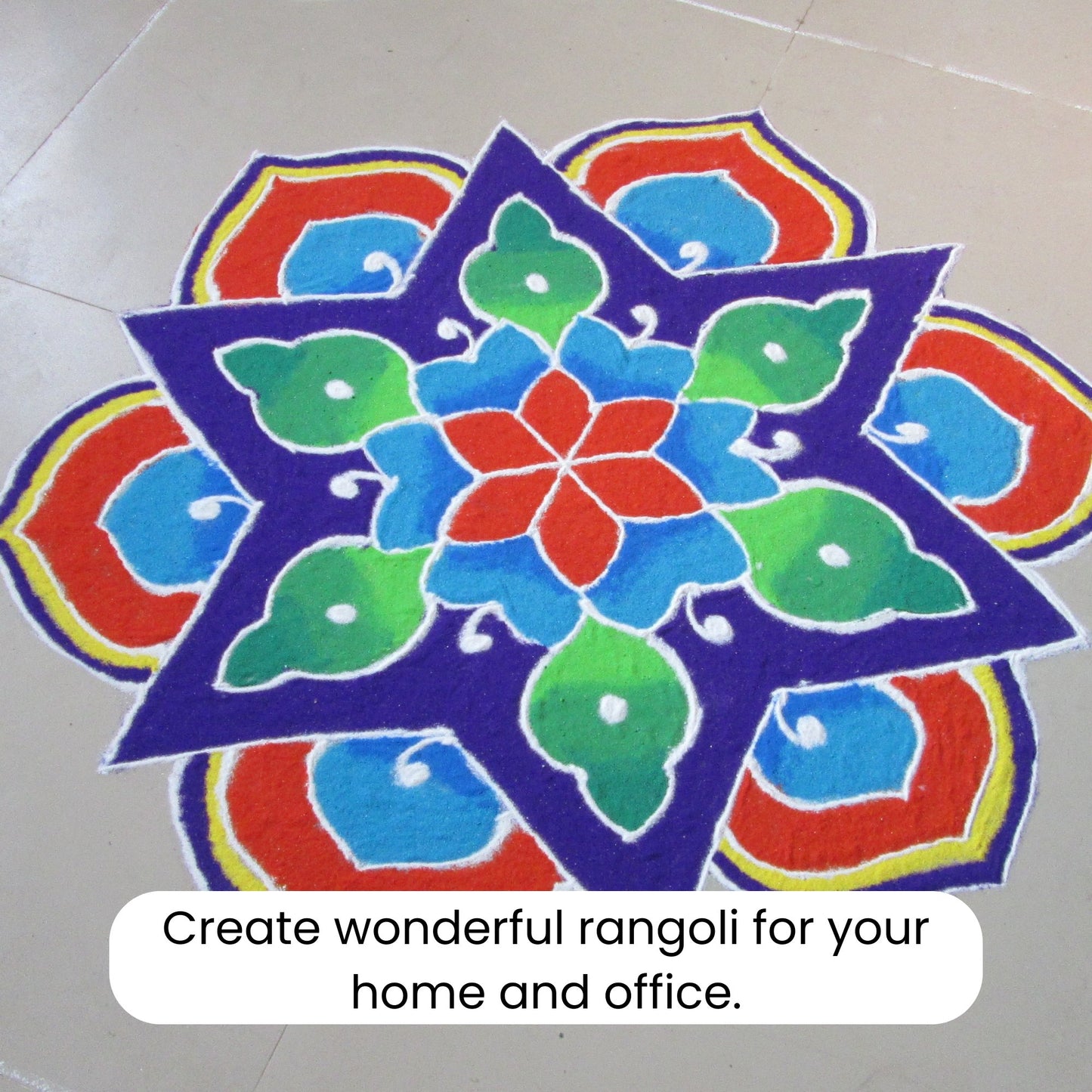 Rangoli Colours for Diwali and Festival Decoration Set 3 (All 10 Colours) - MySkillShaala