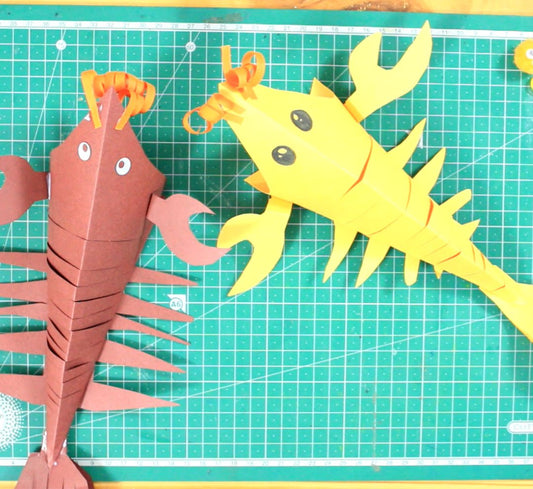 How to make a Paper lobster craft using just paper - VibhutiCrafts