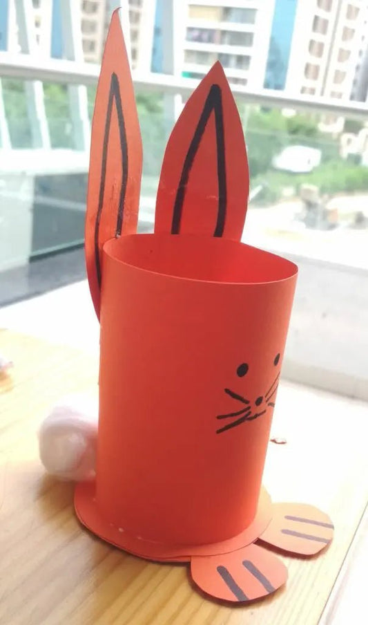 How to make a Rabbit DIY Pen Holder from Paper - VibhutiCrafts