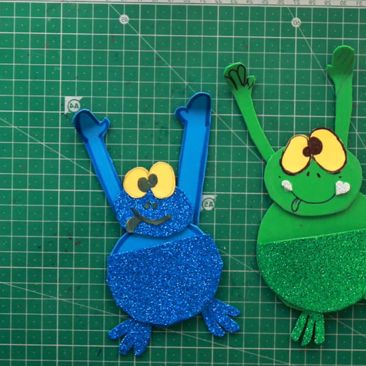 How to make frog using glitter foam sheet - VibhutiCrafts