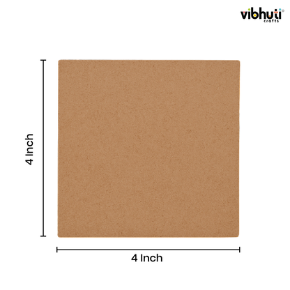 MDF Boards (4 x 4 inch, Pack of 6)