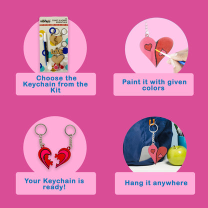 DIY Valentine Keychain Painting Kit – Love & Heart Shapes | Personalized Gift