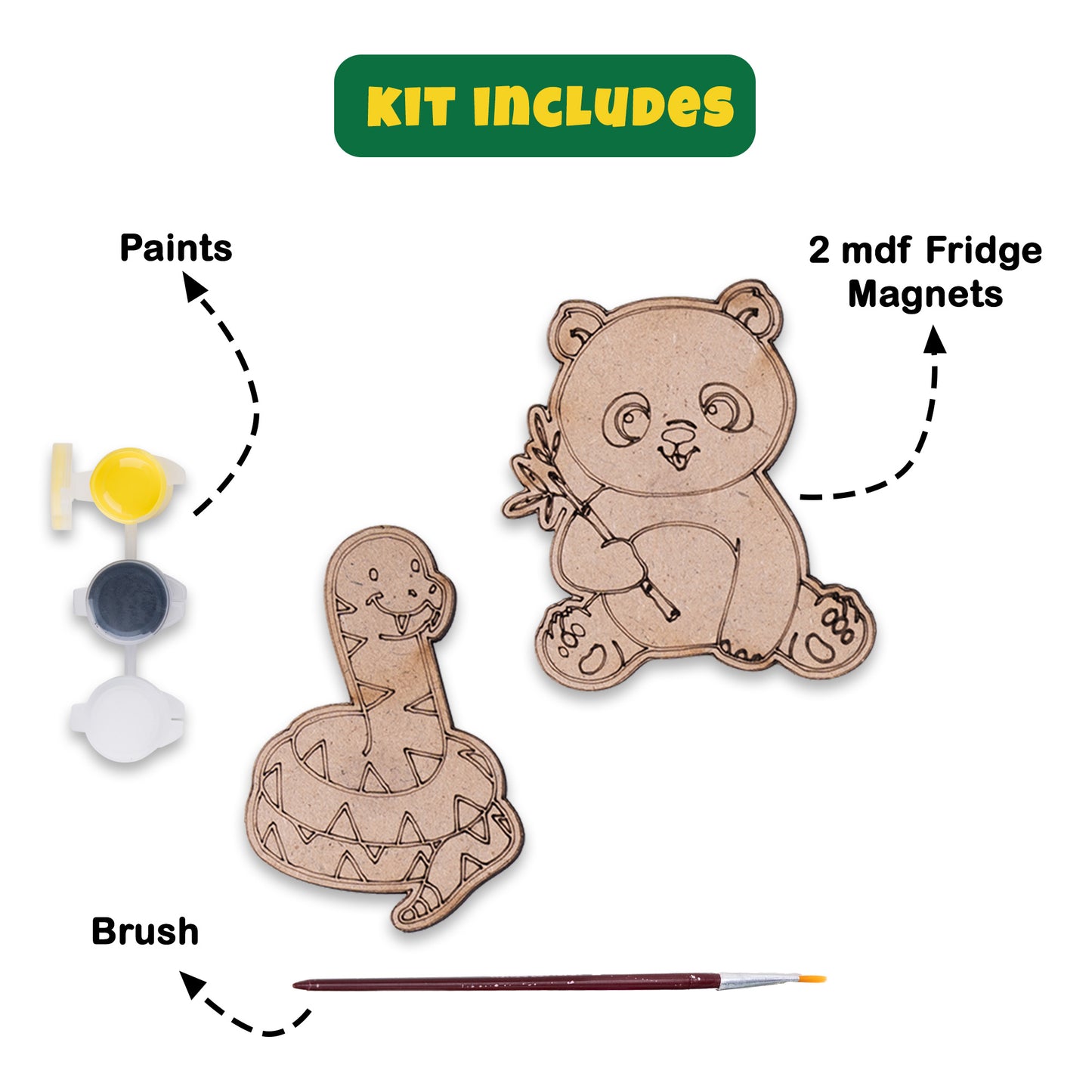 DIY Jungle Fridge Magnet Kit (Pack of 10) – Perfect for Party Favors & Return Gifts