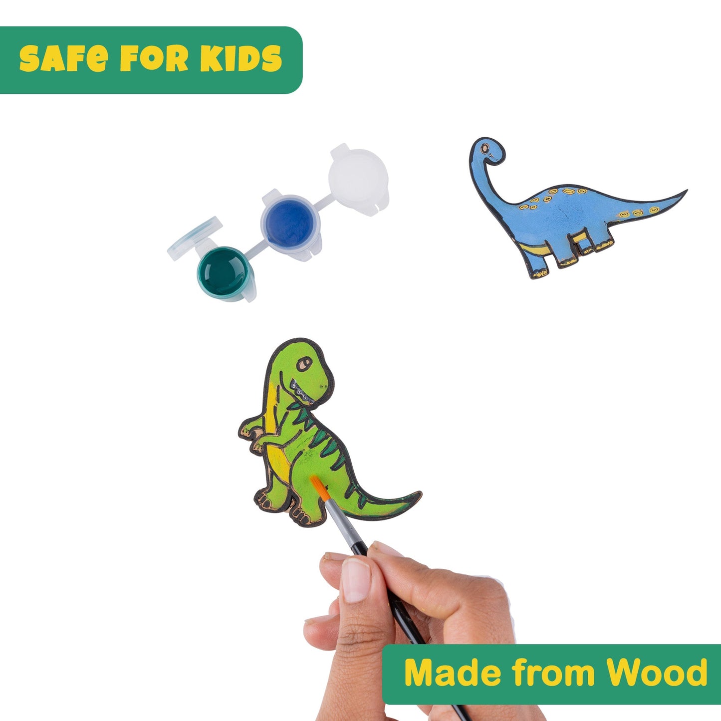 DIY Dinosaur Fridge Magnet Kit - Customizable Crafts for Kids & Adults - VibhutiCrafts