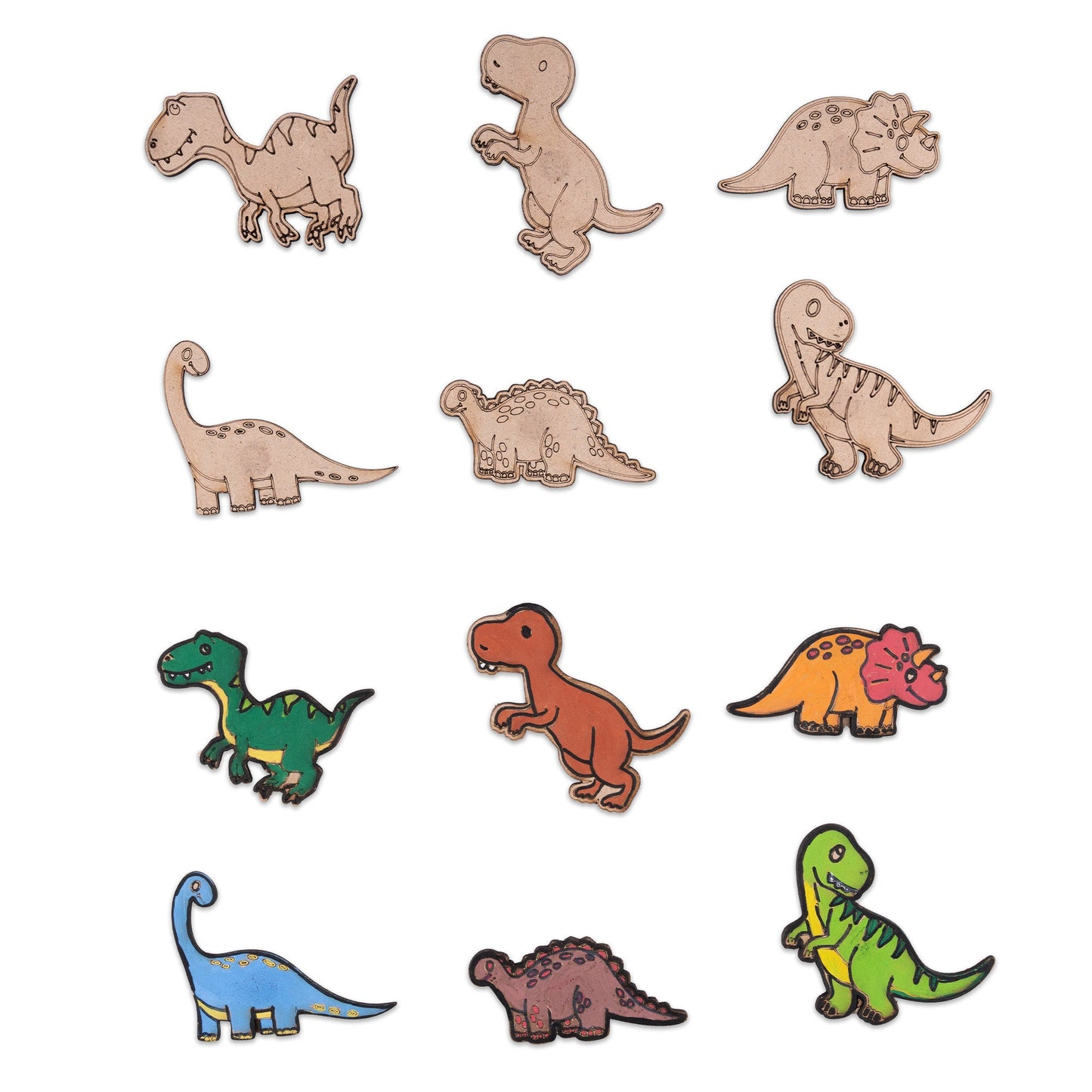 DIY Dinosaur Fridge Magnet Kit - Customizable Crafts for Kids & Adults - VibhutiCrafts