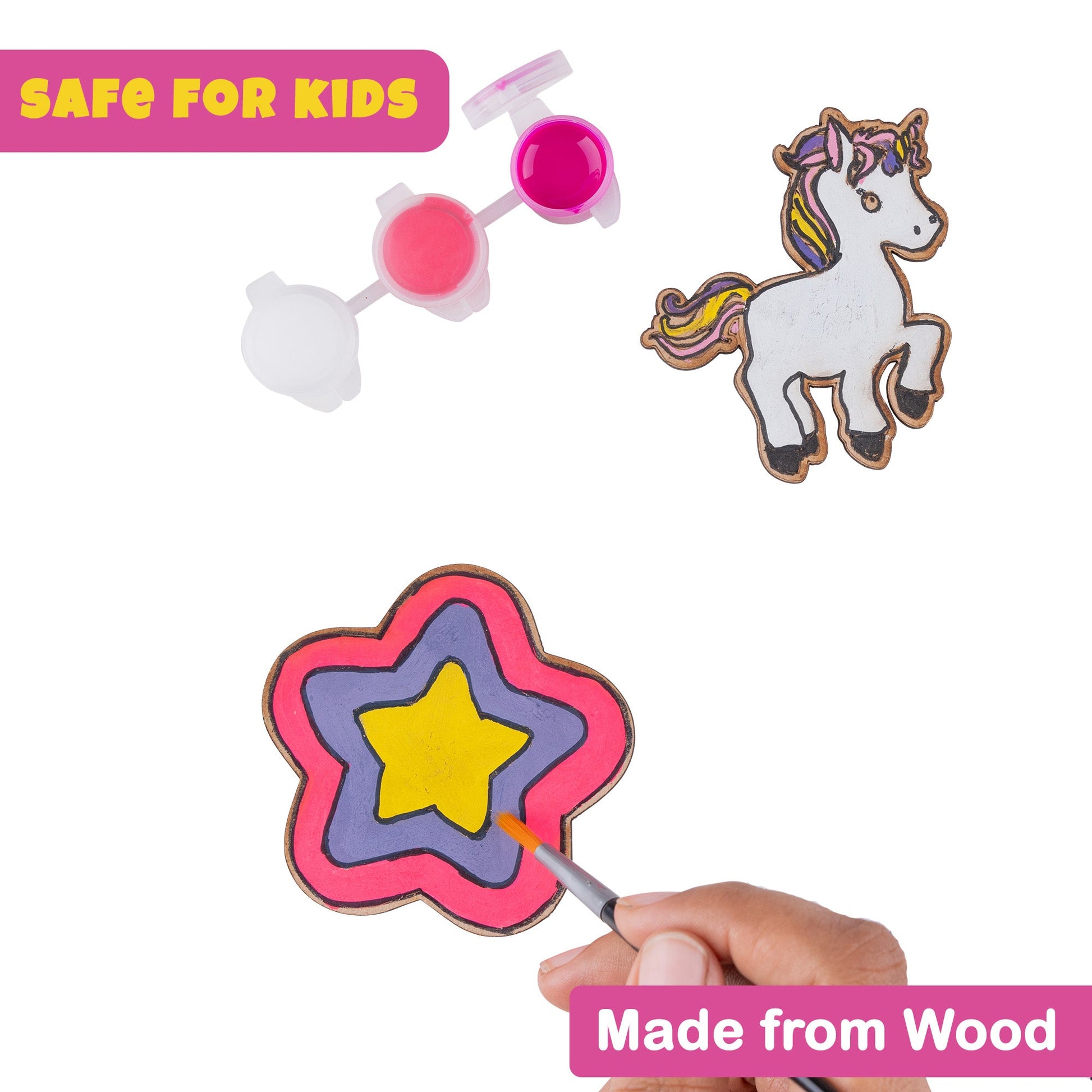 DIY Unicorn Fridge Magnet Painting Kit – Fun Craft Activity for Kids - VibhutiCrafts