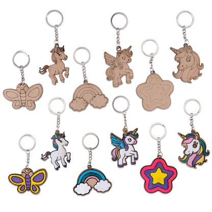 DIY Unicorn Keychain Kit - Customizable Crafts for Kids & Adults - VibhutiCrafts