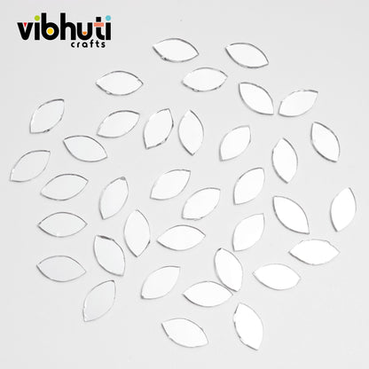 Eye Shape Mirror Cutouts (12mm, 739 Pieces) - VibhutiCrafts