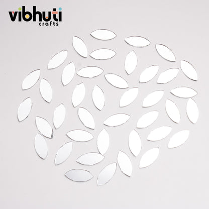 Eye Shape Mirror Cutouts (16mm, 301 Pieces) - VibhutiCrafts