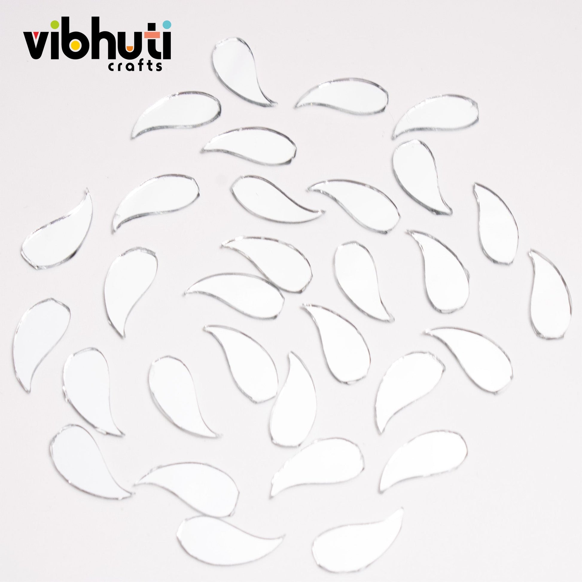Fancy Shape Mirror Cutouts (16mm) - 490 Pieces - VibhutiCrafts