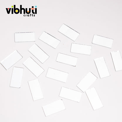 Rectangular Shape Mirror Cutouts (10mm, 170 Pieces) - VibhutiCrafts
