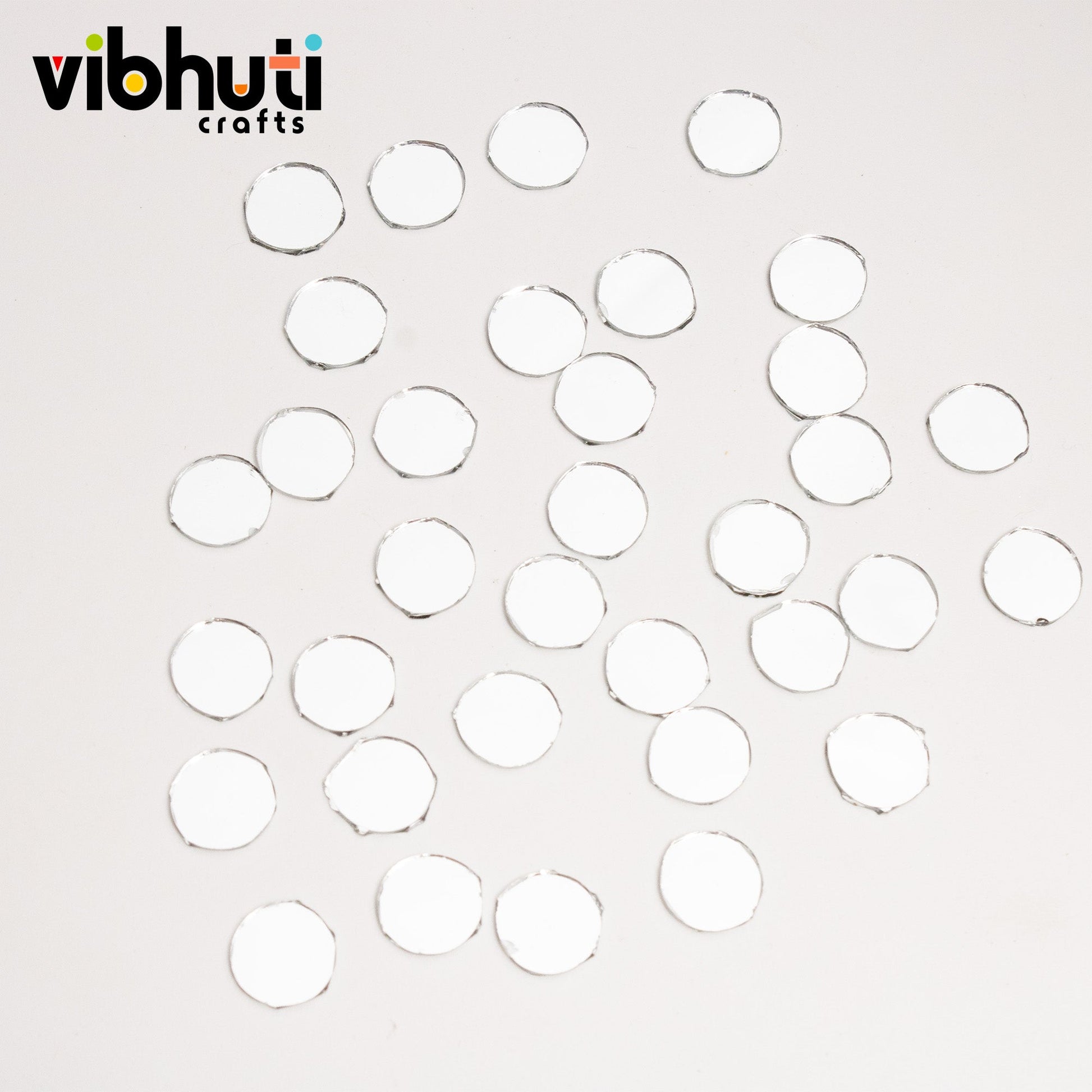 Round Shape Mirror Cutouts (10mm, 476 Pieces) - VibhutiCrafts