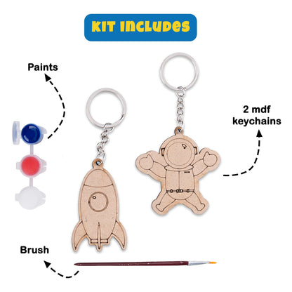 Space Keychain DIY Kit (Pack of 10) – Fun Craft for Kids & Adults | Perfect Party Favors - VibhutiCrafts