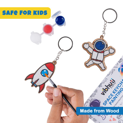 Space Keychain DIY Kit (Pack of 10) – Fun Craft for Kids & Adults | Perfect Party Favors - VibhutiCrafts