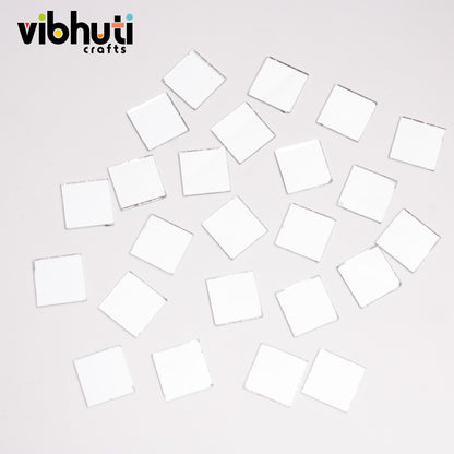 Square Shape Mirror Cutouts (13mm) – Pack of 220 Pieces - VibhutiCrafts