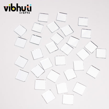 Square Shape Mirror Cutouts (9mm, 417 Pieces) - VibhutiCrafts