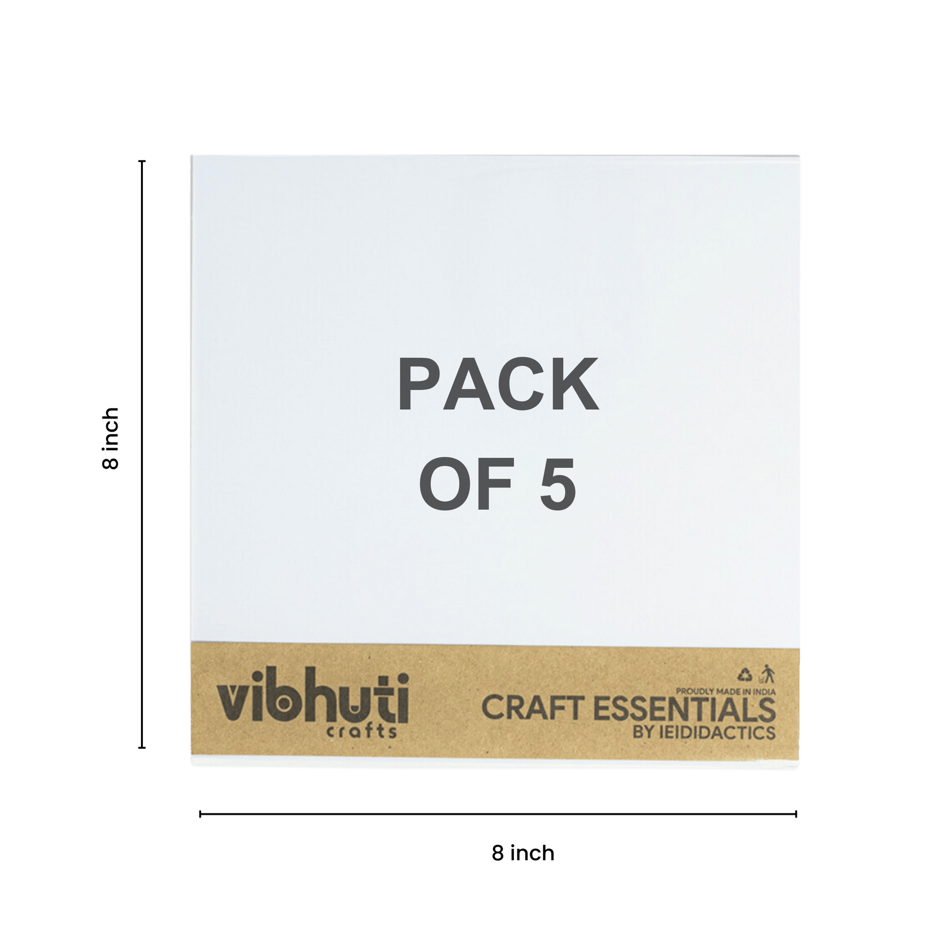 Sunboard (8x8 Inches, 3mm – Pack of 5) - VibhutiCrafts