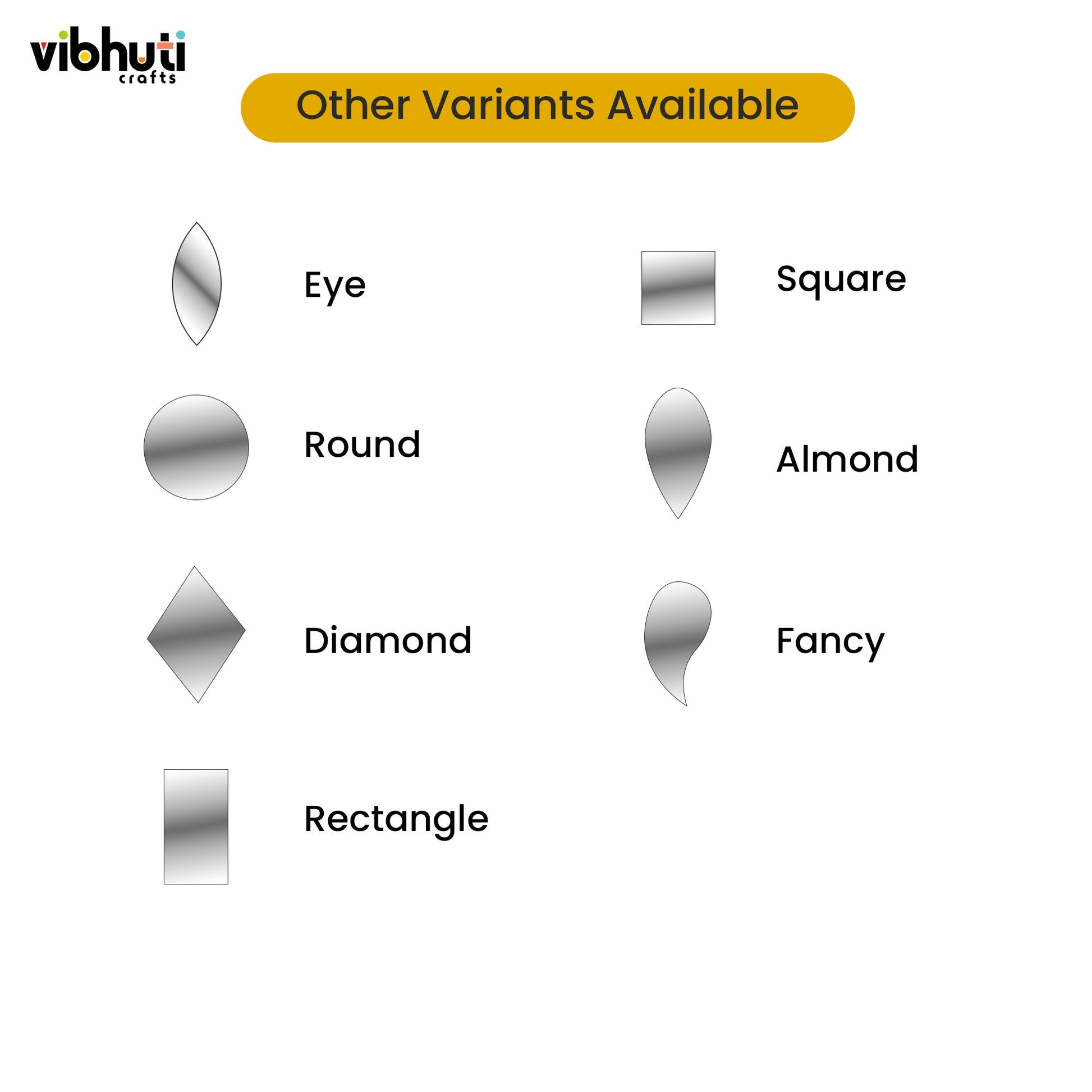 Triangle Shape Mirror Cutouts (14mm, 380 Pieces) - VibhutiCrafts