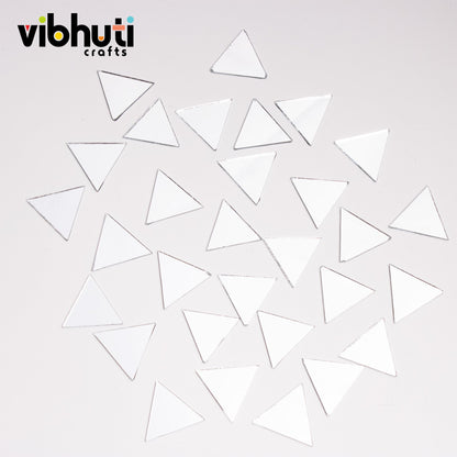 Triangle Shape Mirror Cutouts (20mm, 209 Pieces) - VibhutiCrafts