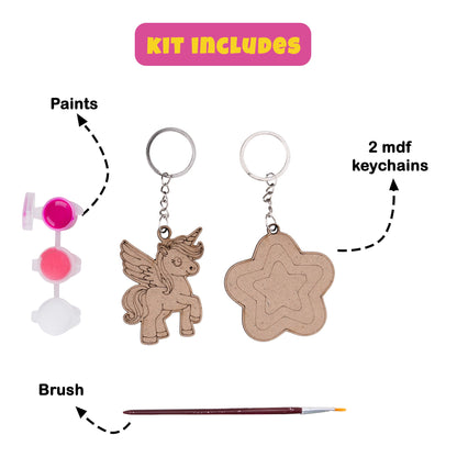 Unicorn Keychain DIY Kit (Pack of 10) – Craft Your Own Personalized Keychains - VibhutiCrafts