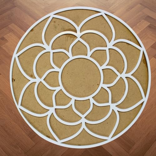 Vibhuti Crafts Reusable Rangoli Stencil with Circle Flower Template – Perfect for Floor, Pooja Room, and Home Décor – DIY Traditional Art - MySkillShaala