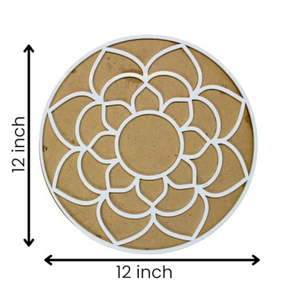 Vibhuti Crafts Reusable Rangoli Stencil with Circle Flower Template – Perfect for Floor, Pooja Room, and Home Décor – DIY Traditional Art - MySkillShaala