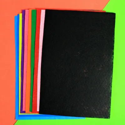 Felt Sheet -2 mm (Pack of 10, Single Color) - MySkillShaala