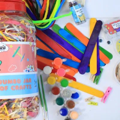 Jumbo Craft Jar - 500+ Crafts Materials All in One Jumbo Size - MySkillShaala