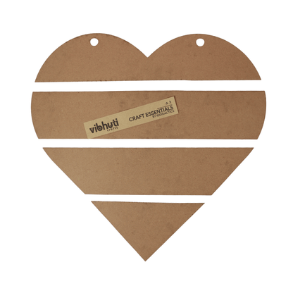 MDF Cutout (Slotted Heart. 2.1mm thick) - MySkillShaala