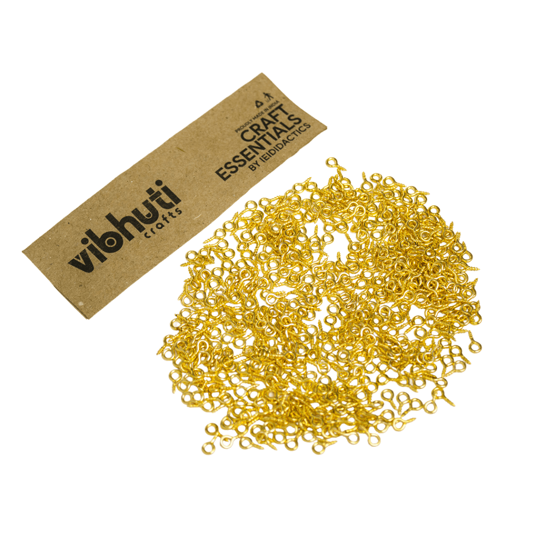 Metal Screws for jewelry making (Golden Colour) - MySkillShaala