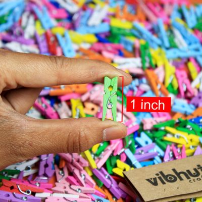 Multicolored Wooden Pegs  - 1 inch(extra small) - MySkillShaala